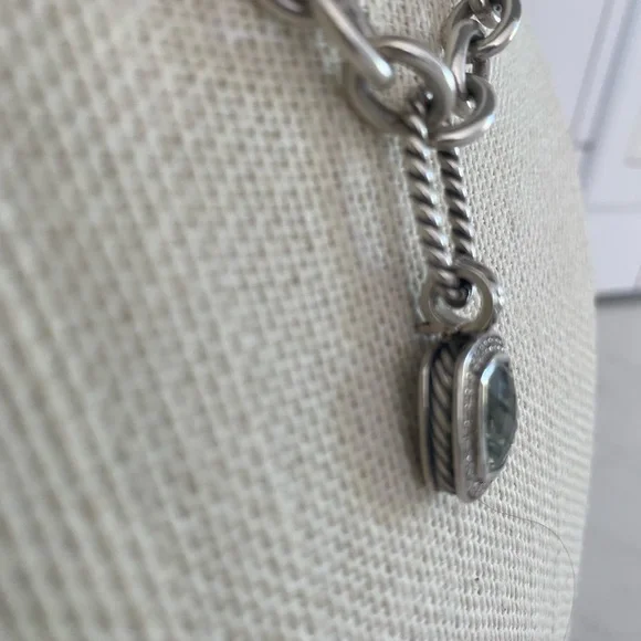 David Yurman Albion Prasiolite and Diamonds Enhancer - Picture 6 of 13